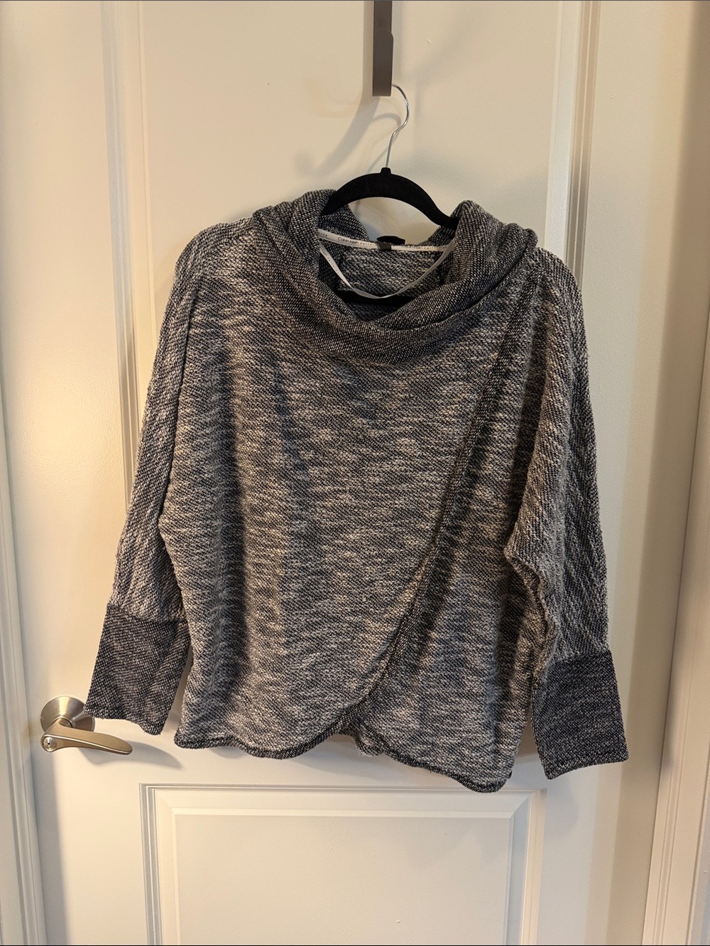 Calvin Klein Gray Marled Cowl Neck Pullover